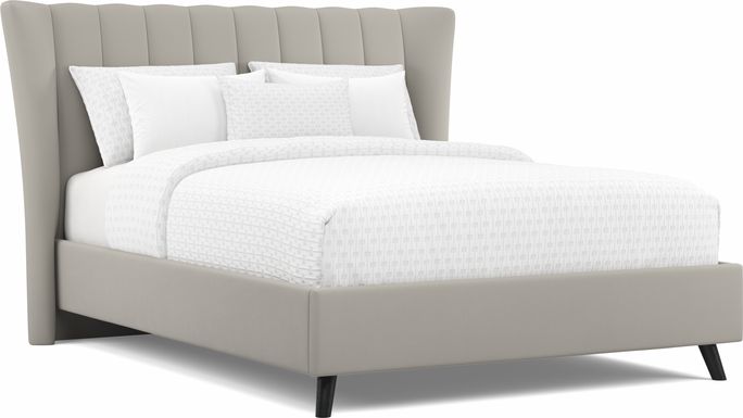 Nanton Park Gray 3 Pc Queen Upholstered Bed