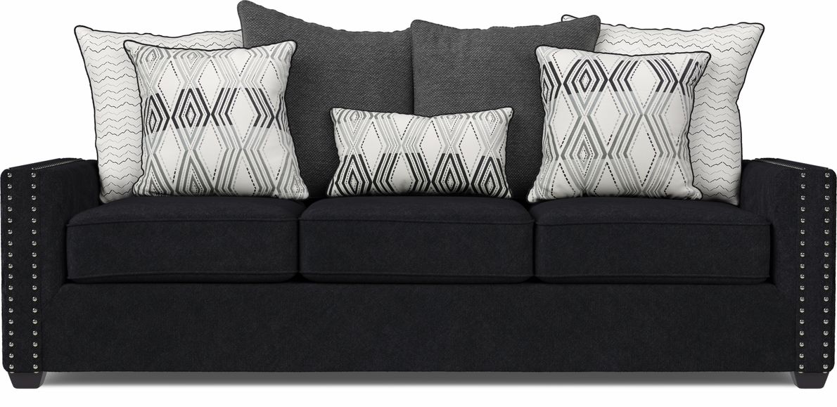 Rooms to store go black sofa