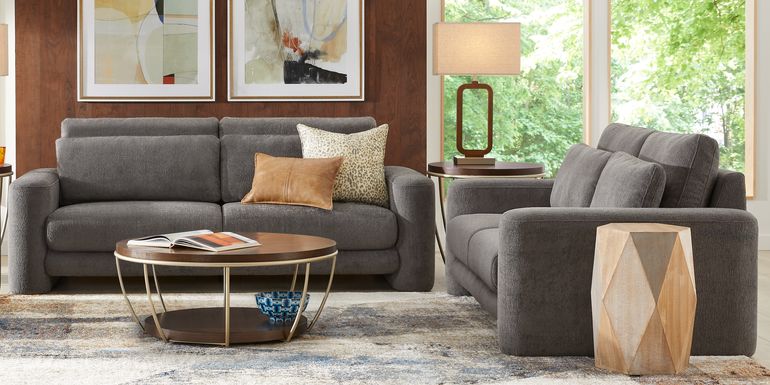 Newton Charcoal 2 Pc Living Room