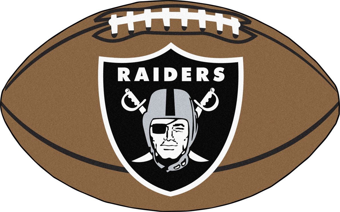 Oakland Raiders Football Rug