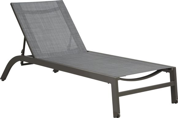 Ocean Tide Gray Outdoor Chaise