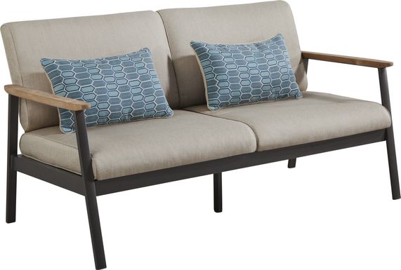 Ocean Tide Gray Outdoor Loveseat