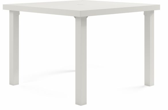 Park Walk White 40 in. Square Outdoor Dining Table