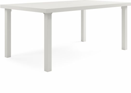 Park Walk White 70 in. Rectangle Outdoor Dining Table