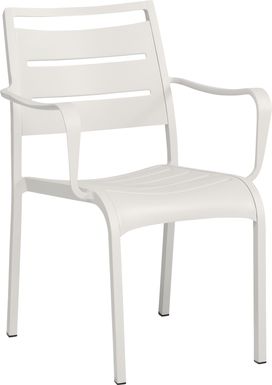 Park Walk White Outdoor Arm Chair