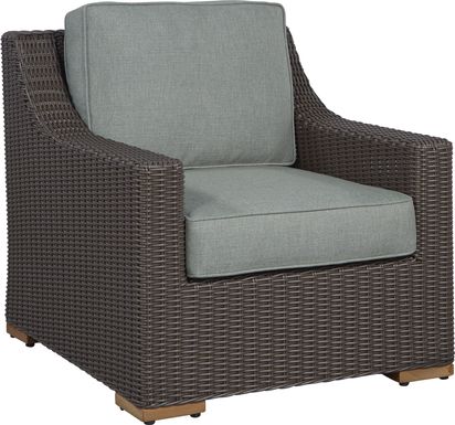 Patmos Brown Outdoor Chair with Moss Cushions