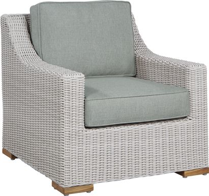 Patmos Gray Outdoor Chair with Moss Cushions