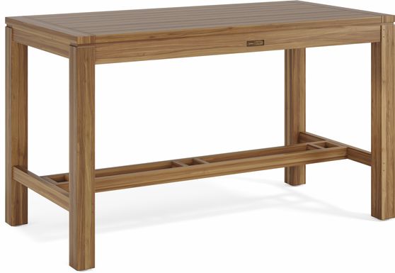 Patmos Teak 71 in. Rectangle Bar Height Outdoor Dining Table