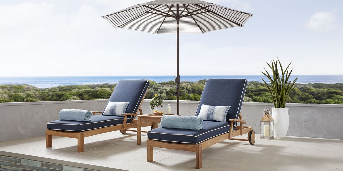 Outdoor chaise lounge best sale cushions set of 2