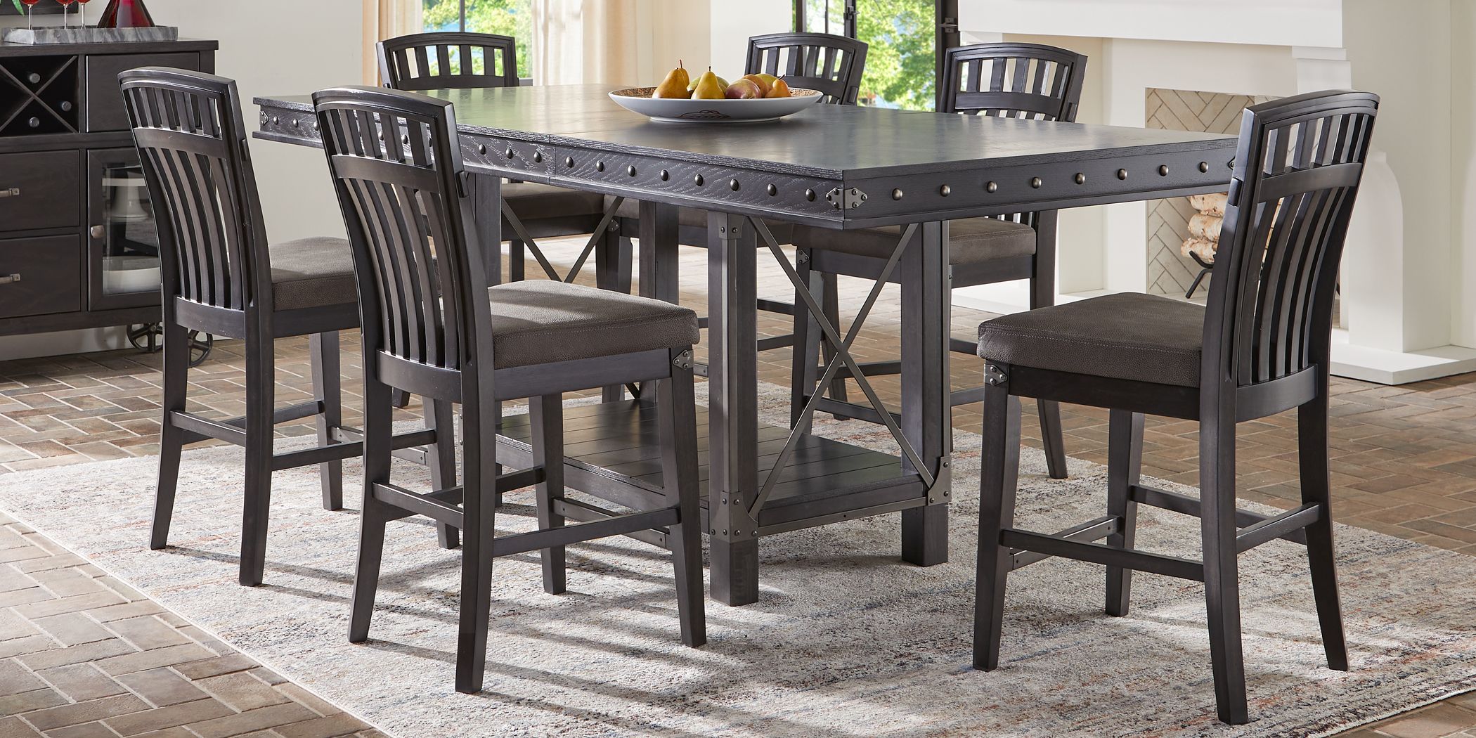 Red Hook Black 5 Pc Rectangle Counter Height Dining Room