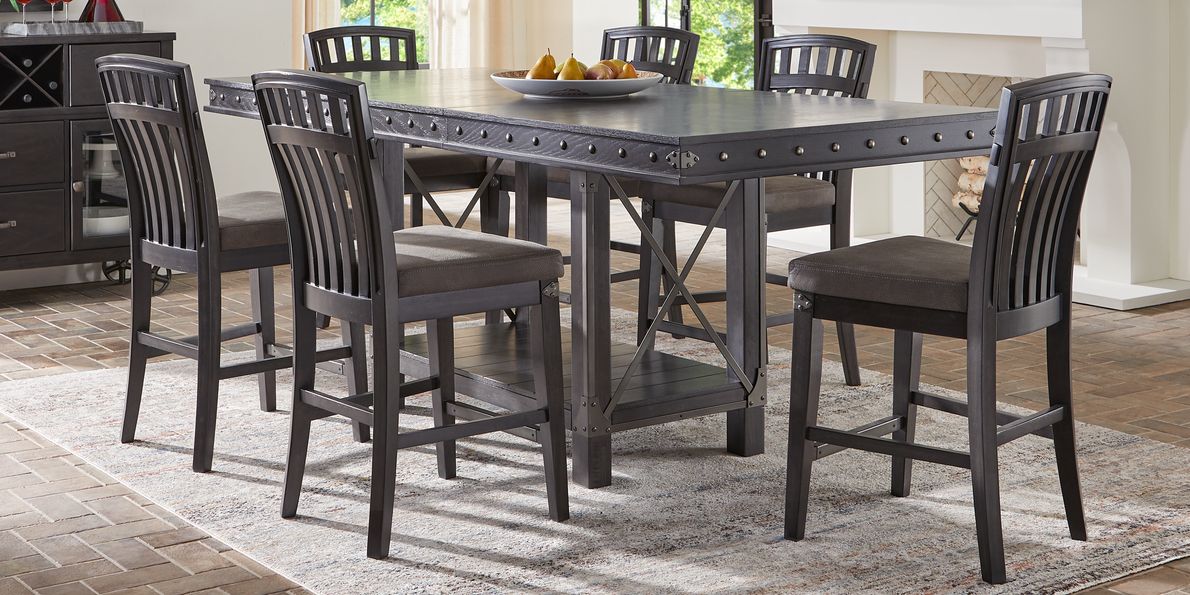 Black counter clearance high dining sets