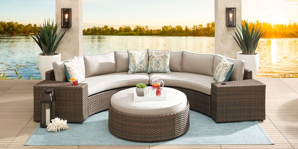 Circular sectional deals outdoor