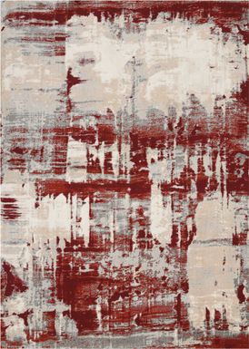 Rojo Place Red 5'3 x 7'3 Rug
