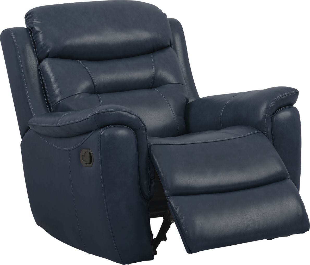 Sabella navy 2025 leather reclining sofa