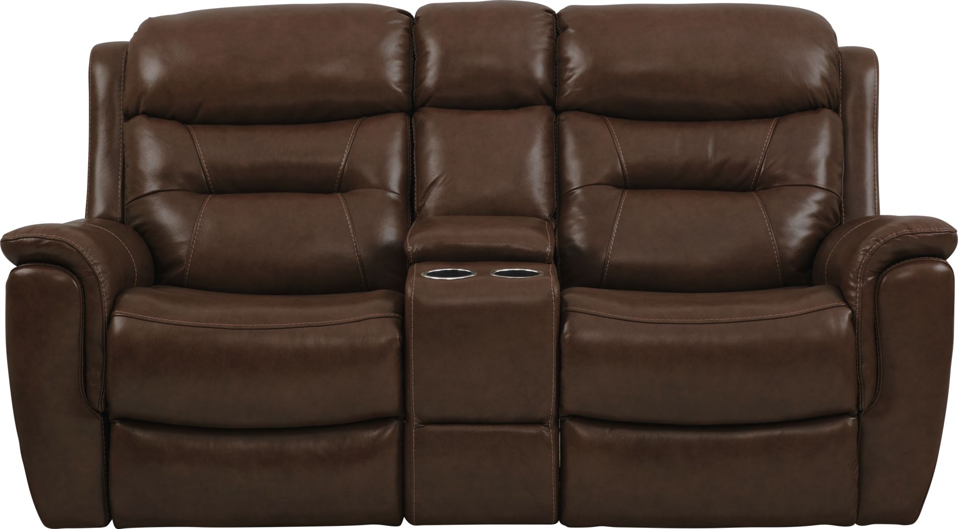 Broyhill wellsley leather discount power reclining console loveseat