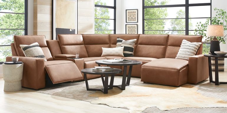 Saddle 6 Pc Dual Power Reclining ModularTwo