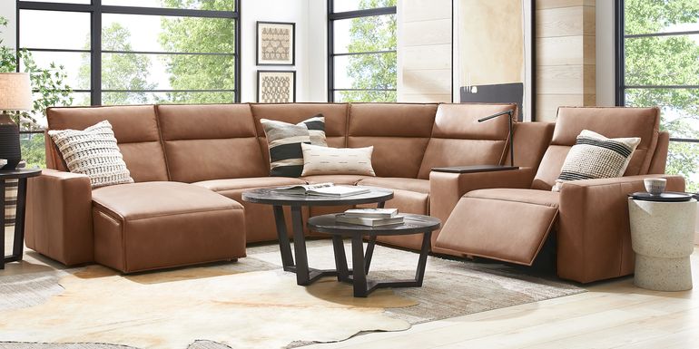 Saddle 6 Pc Dual Power Reclining ModularTwo
