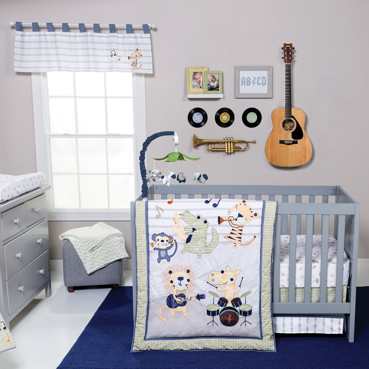 Guitar shop baby bedding