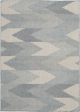 Samayah Gray 5' x 7'3 Indoor/Outdoor Rug