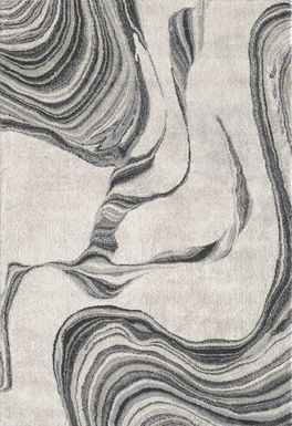 Sand Ribbons Ivory 7'10 x 9'10 Rug