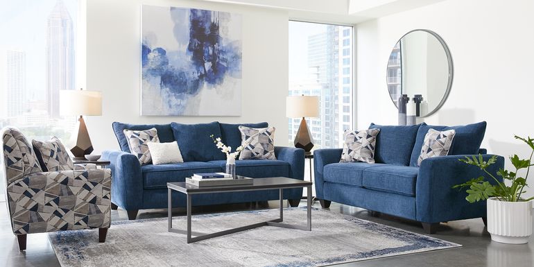 Sandia Heights Blue 2 Pc Living Room