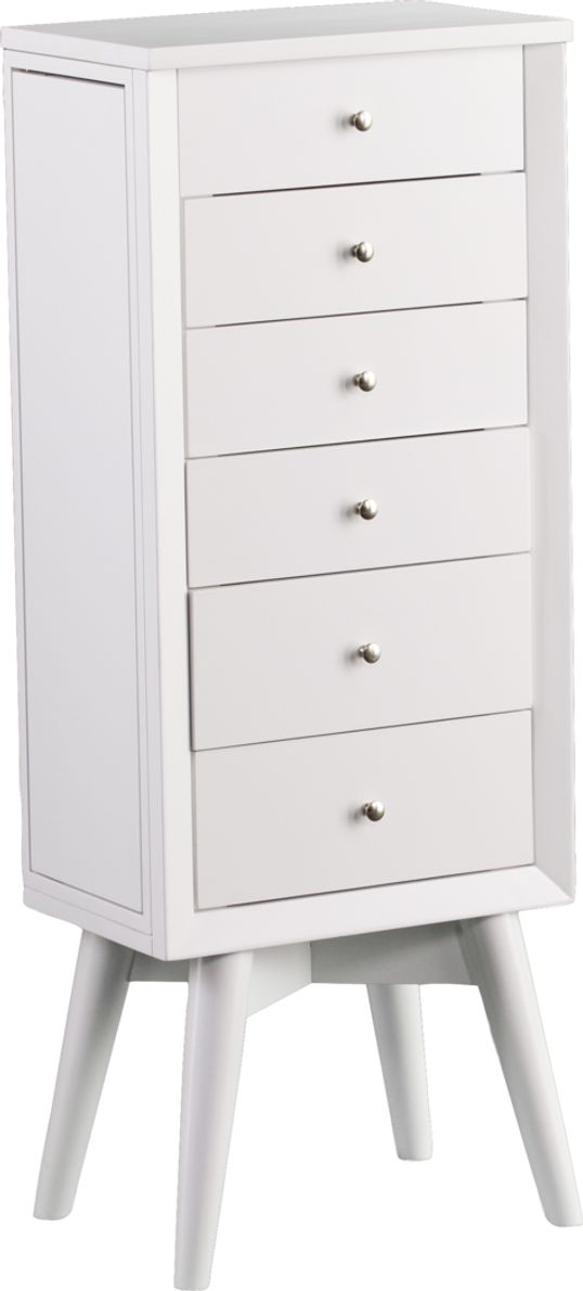 Sandida White Jewelry Armoire - Rooms To Go