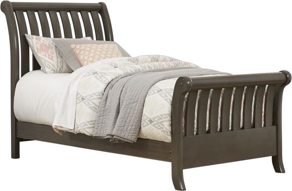 Kids Santa Cruz Gray 3 Pc Twin Sleigh Bed