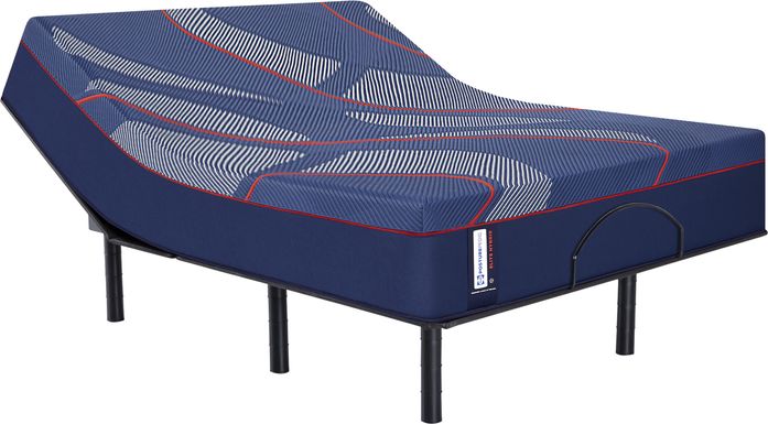 Sealy Posturepedic Hybrid Albany II Split King Mattress with Head Up Only Base