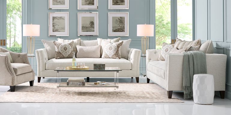 Shelton Ivory 2 pc Living Room