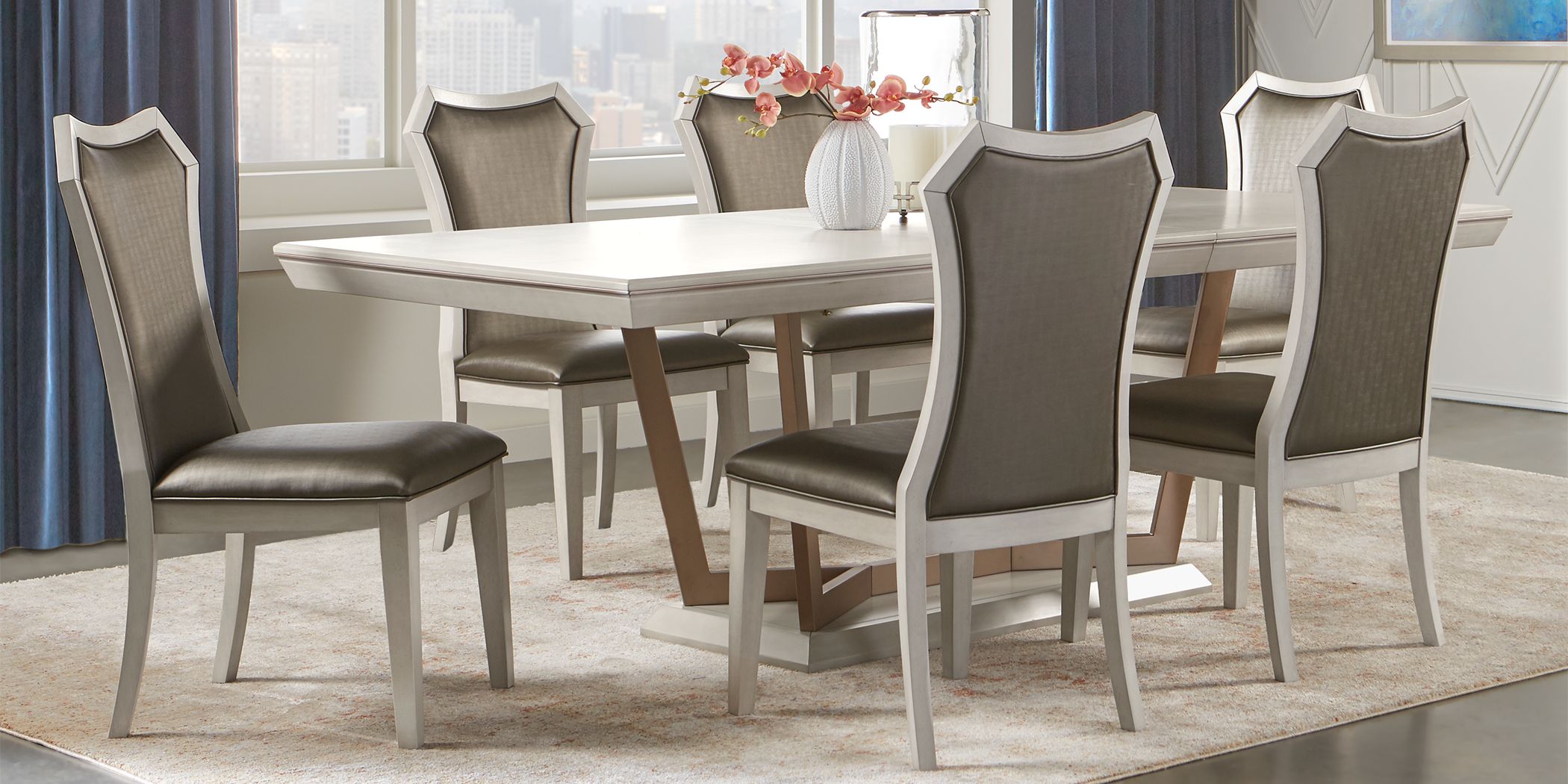 Sofia Vergara Cambrian Court Ash 5 Pc Dining Room