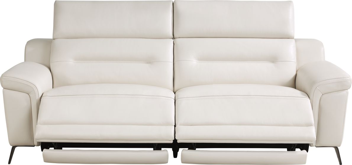 Ivory discount reclining sofa