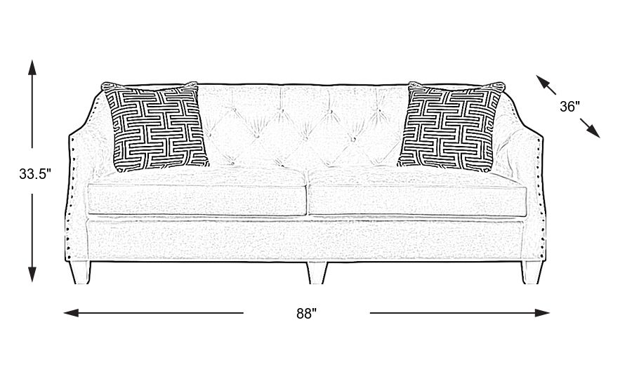 Sofia vergara monaco store court navy sofa