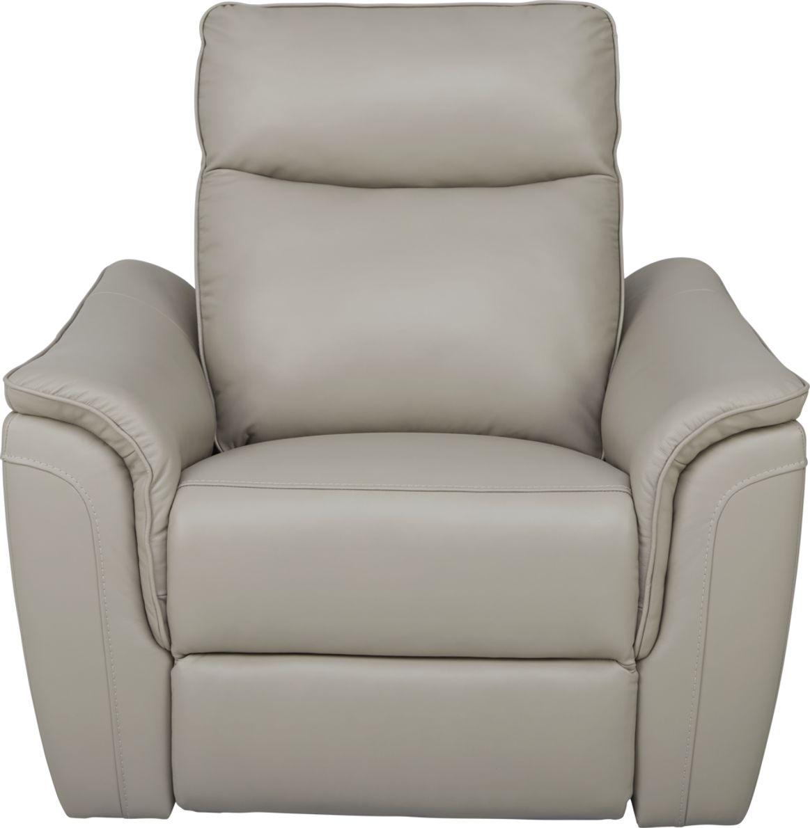 Light gray best sale leather recliner chair