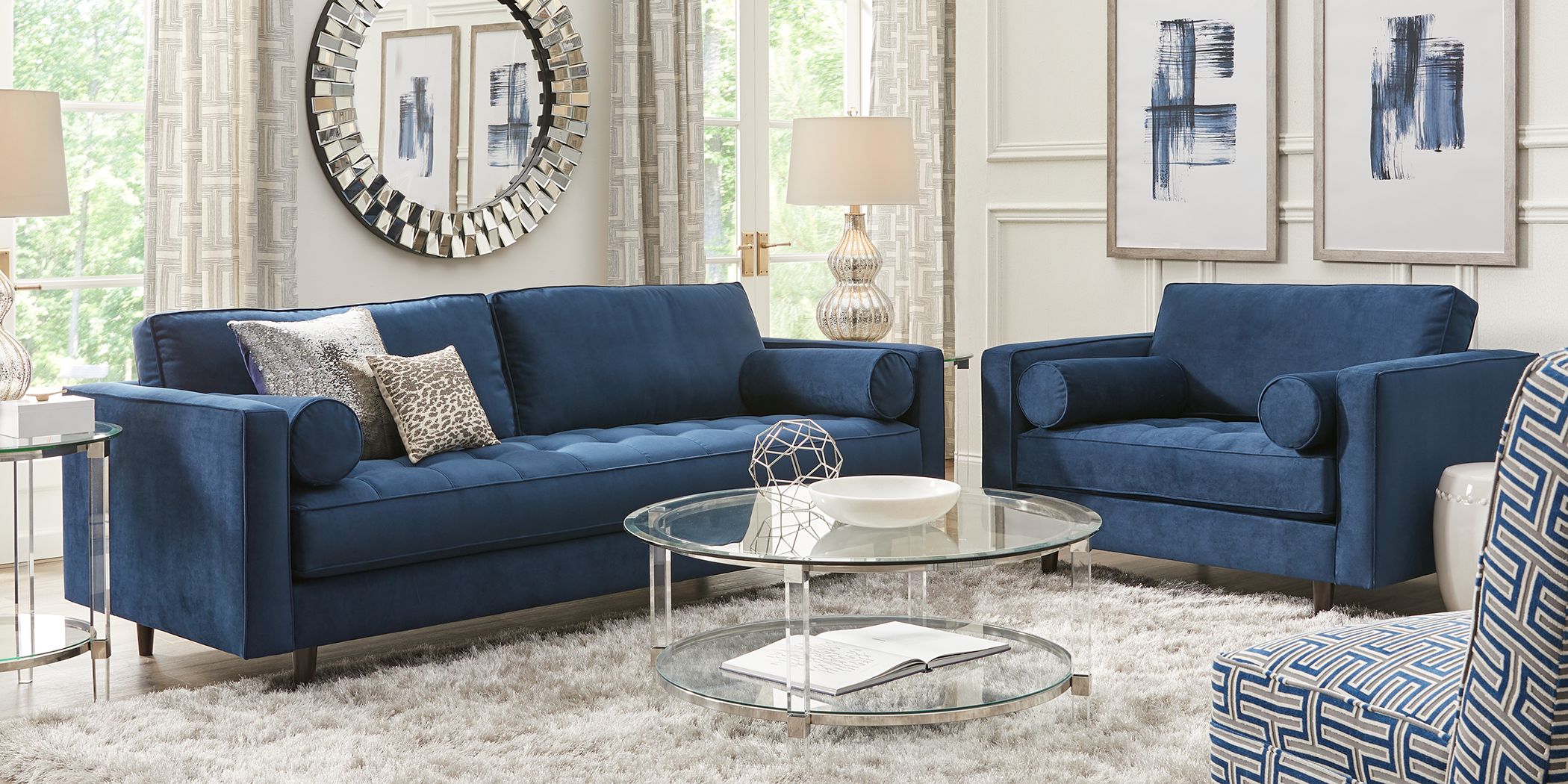 Sofia vergara monaco court navy deals sofa