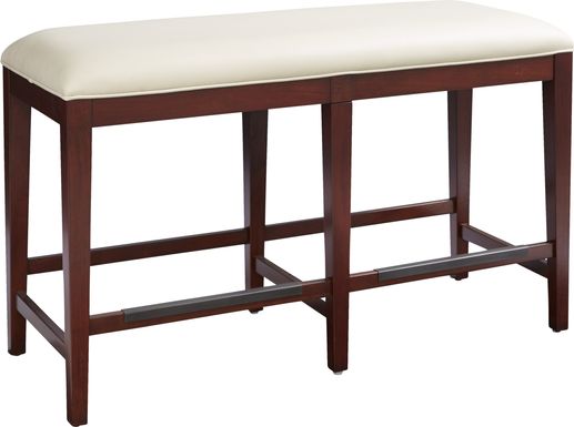 Savona White Counter Height Bench