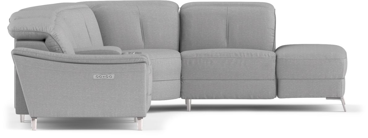 Sofia vergara turano gray 6 deals pc dual power reclining sectional