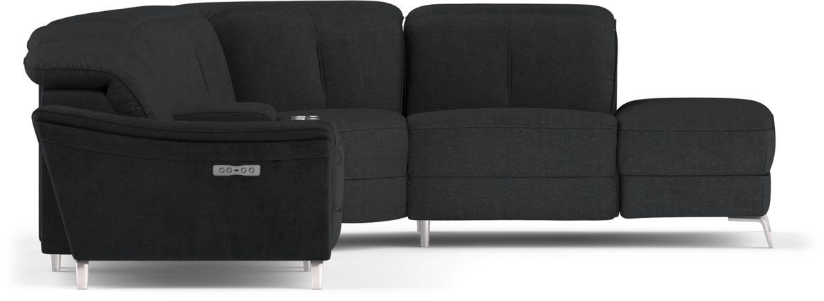 Sofia Vergara Turano Midnight 6 Pc Dual Power Reclining Sectional