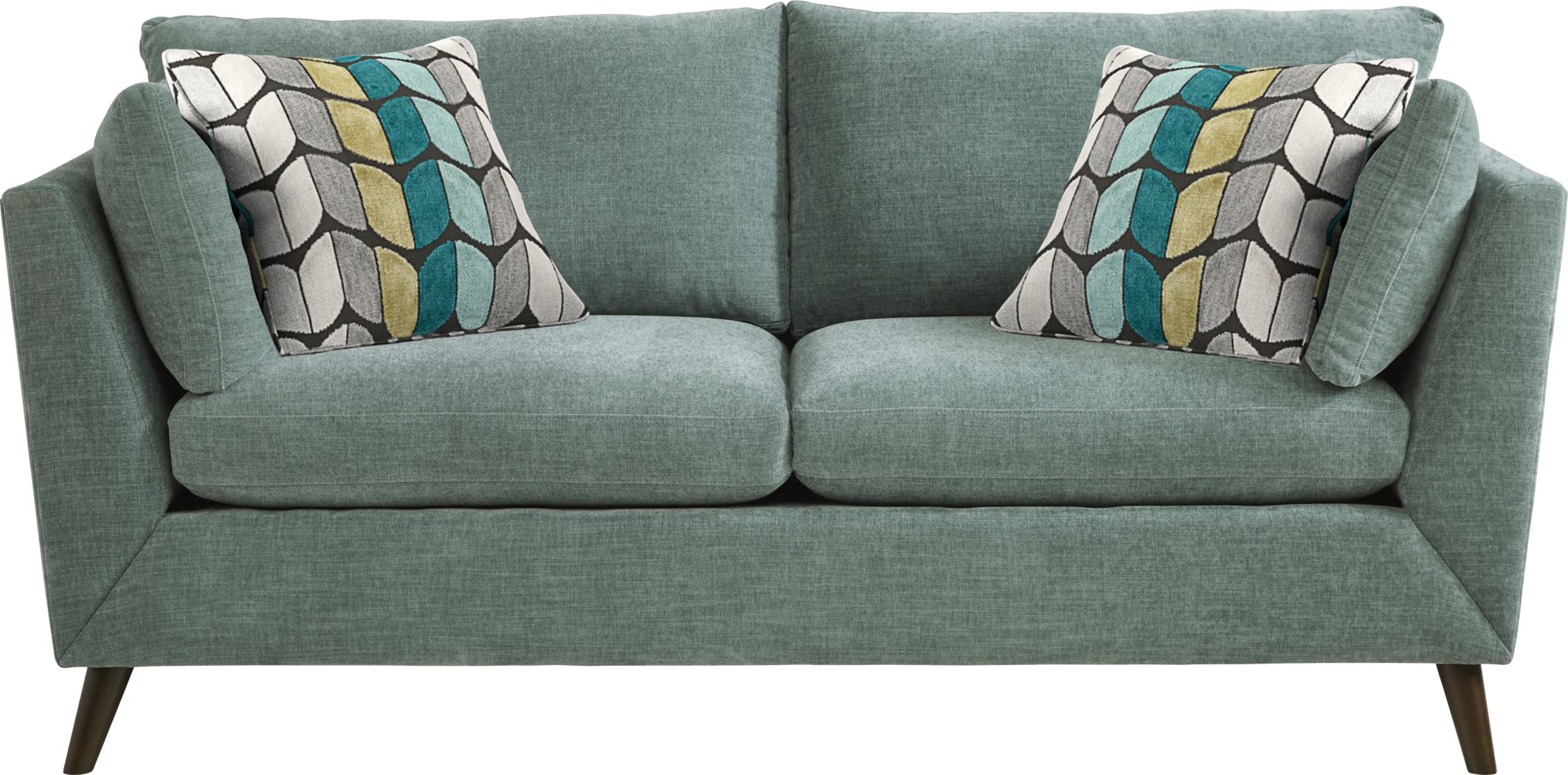 West Loft Teal Loveseat Rooms To Go