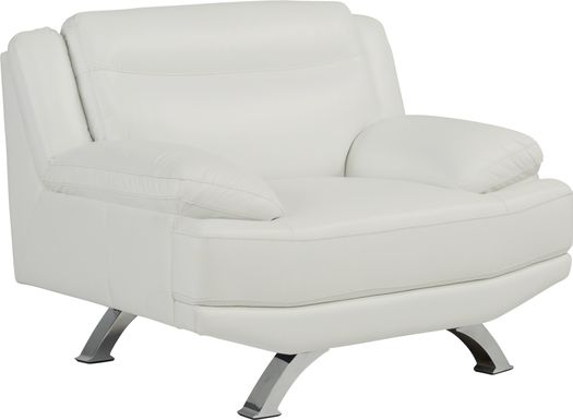 Zamora White Leather Chair