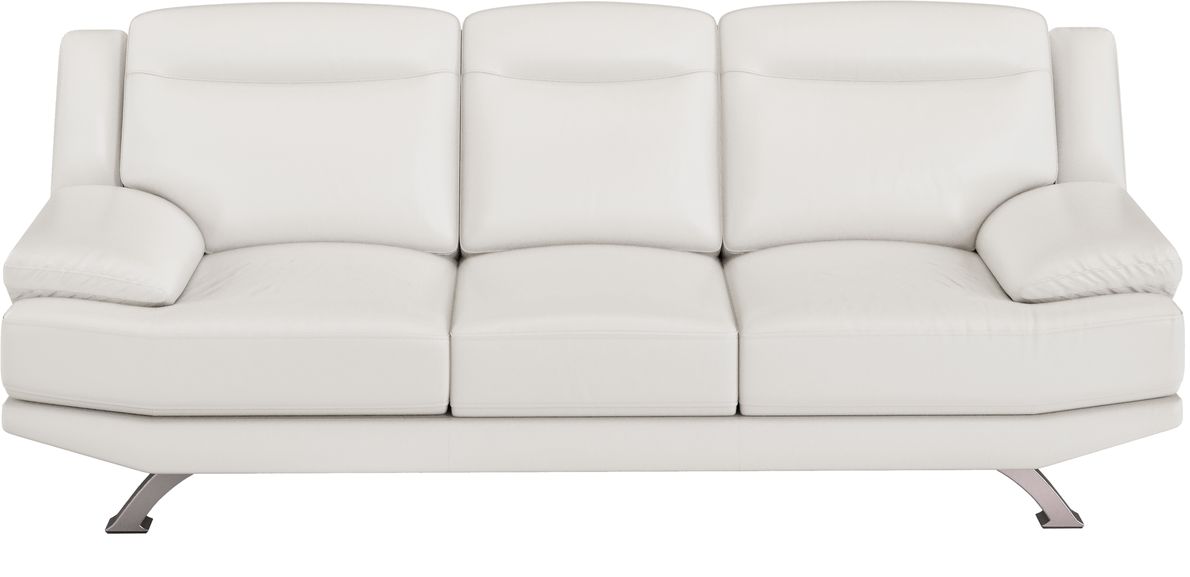 Sofia vergara white on sale leather sofa