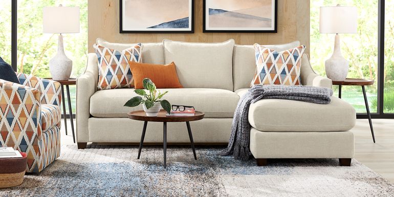 Soho Place Beige Gel Foam Sleeper Chaise Sofa