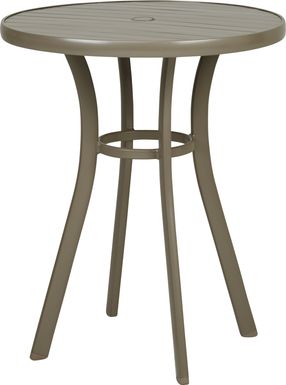 Solana Taupe 31 in. Round Balcony Outdoor Dining Table