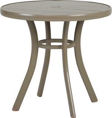 Solana Taupe 32 in. Round Outdoor Dining Table
