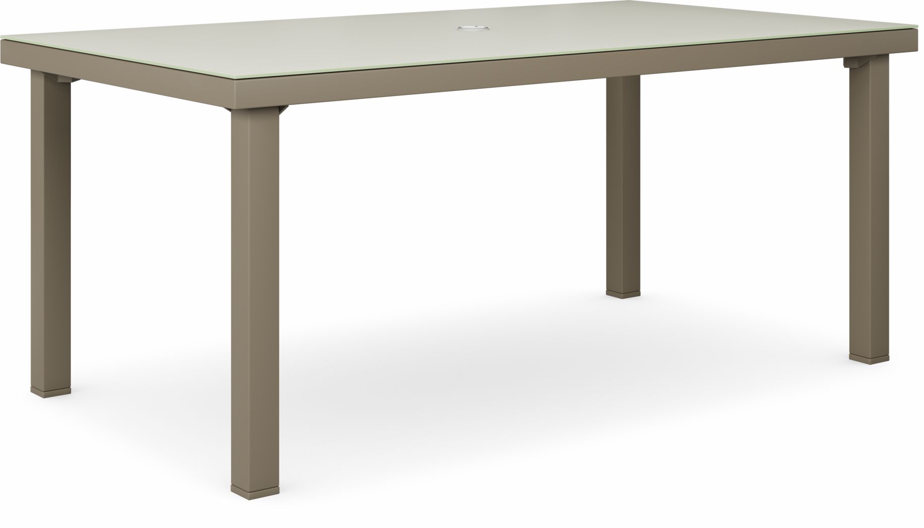 Solana Taupe 70 in. Glass Rectangle Outdoor Dining Table Rooms To Go