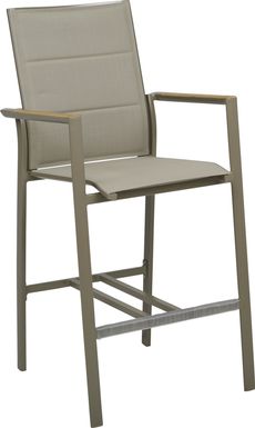 Solana Taupe Outdoor Bar Height Stool