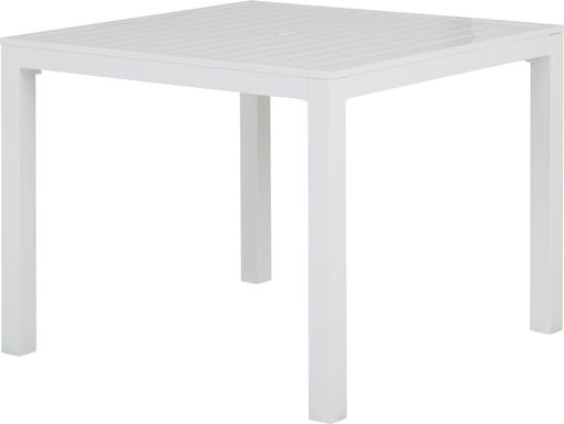 Solana White 38 in. Square Outdoor Dining Table