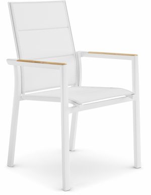 Solana White Outdoor Arm Chair