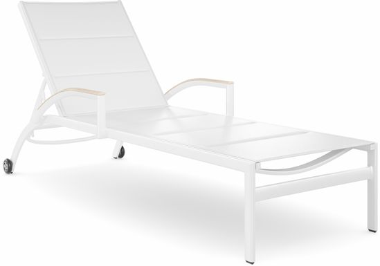 Solana White Outdoor Chaise