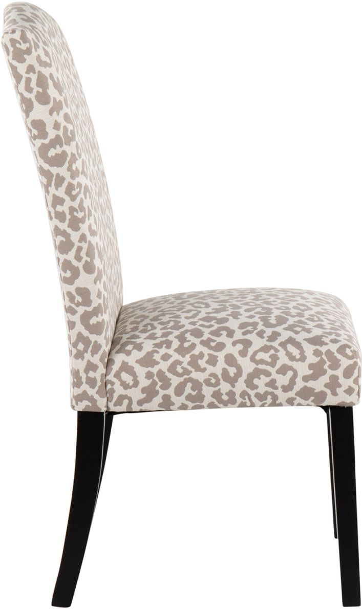 Gray leopard outlet print chair