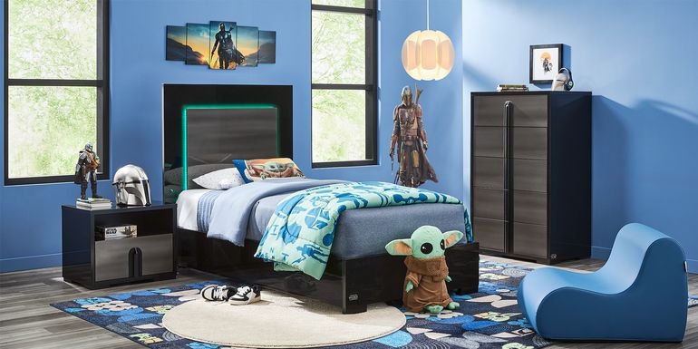 Star Wars Black Twin Lighted Bedroom